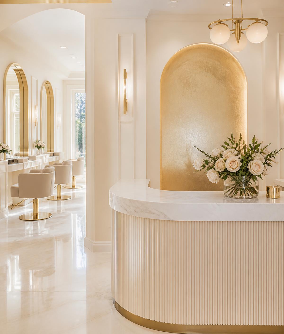 Reception area at Maison Lumière